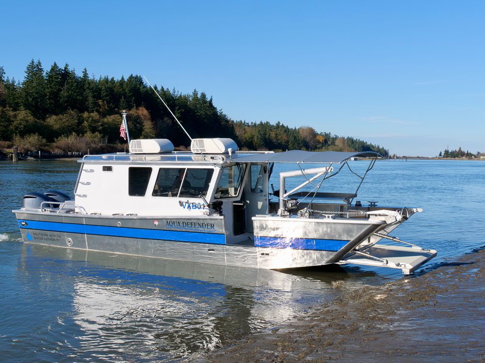 welded aluminum catamaran boats