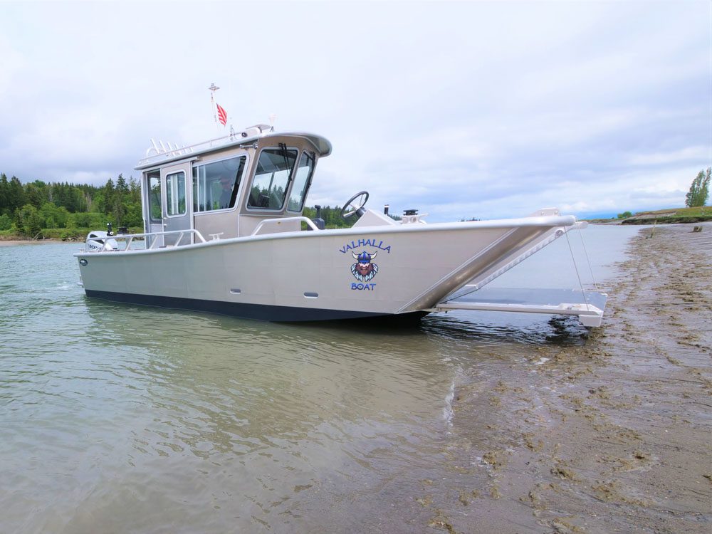 small aluminum catamaran